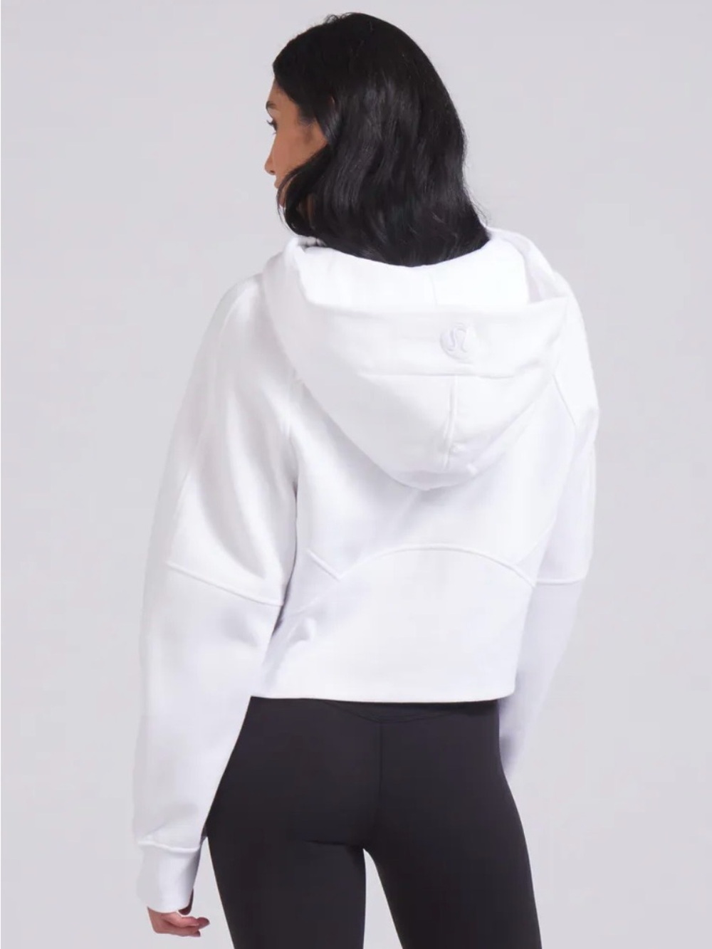 lululemon athletica White Hooded Cropped Sweatshirt - Women's